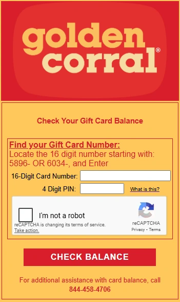 Check your Gift Card Balance online